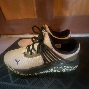 PUMA B & W cheetah print Athletic Shoes